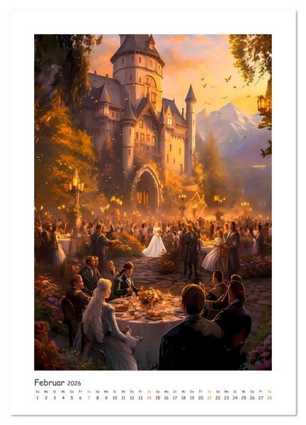Produktbild: Die Drachenschlacht (hochwertiger Premium Wandkalender 2026 DIN A2 hoch), Kunstdruck in Hochglanz