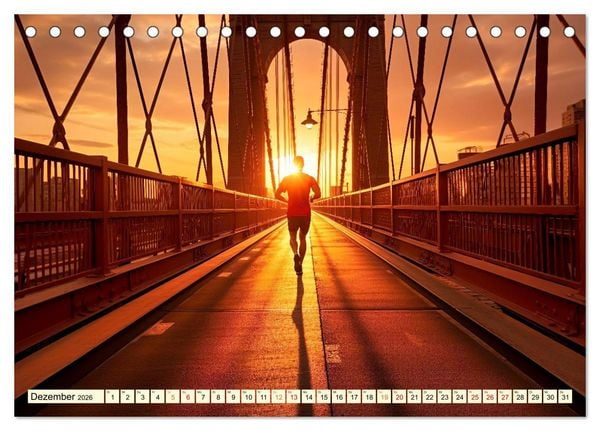 Produktbild: Joggen, gesund laufen (Tischkalender 2026 DIN A5 quer), CALVENDO Monatskalender