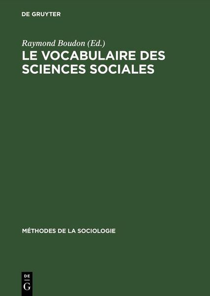 Produktbild: Le vocabulaire des sciences sociales