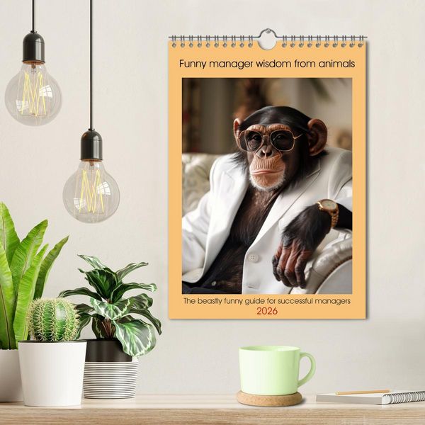 Produktbild: Funny manager wisdom from animals (Wall Calendar 2026 DIN A4 portrait), CALVENDO 12 Month Wall Calendar