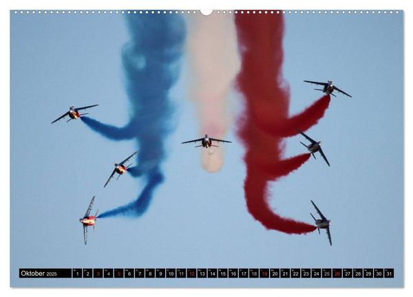 Produktbild: Augenblicke in der Luft: Patrouille de France (hochwertiger Premium Wandkalender 2025 DIN A2 quer), Kunstdruck in Hochglanz