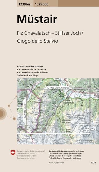 Produktbild: Swisstopo 1 : 25 000 M&uuml;stair