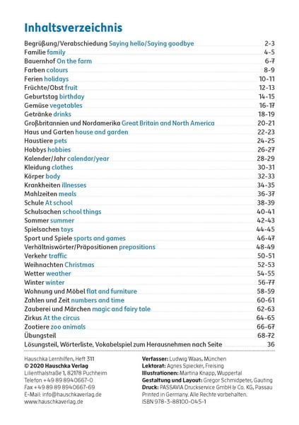 Produktbild: Mein buntes Vokabelheft. Englisch 3./4. Klasse, A5-Heft