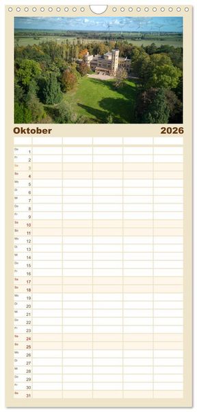 Produktbild: Familienplaner 2026 - &Auml;stehtik von oben mit 5 Spalten (Wandkalender, 21 x 45 cm) CALVENDO