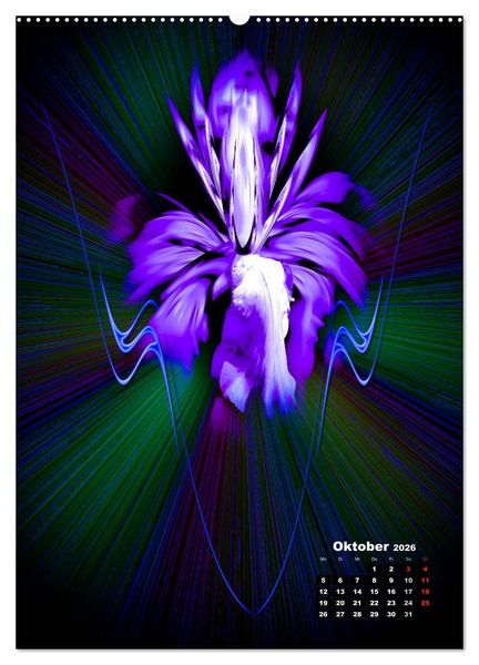 Produktbild: Bl&uuml;hende Fantasie - Digitalkunst (hochwertiger Premium Wandkalender 2026 DIN A2 hoch), Kunstdruck in Hochglanz