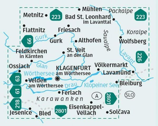 Produktbild: KOMPASS Wanderkarten-Set 294 Klagenfurt und Umgebung (2 Karten) 1:50.000