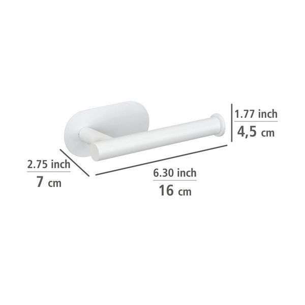 Produktbild: Turbo-Loc&reg; Toilettenpapierhalter Mod. Orea White matt, aus rostfreiem Edelstahl