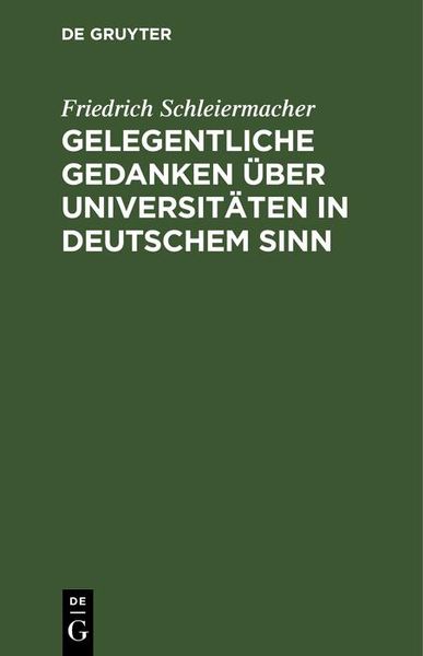 Produktbild: Gelegentliche Gedanken &uuml;ber Universit&auml;ten in deutschem Sinn
