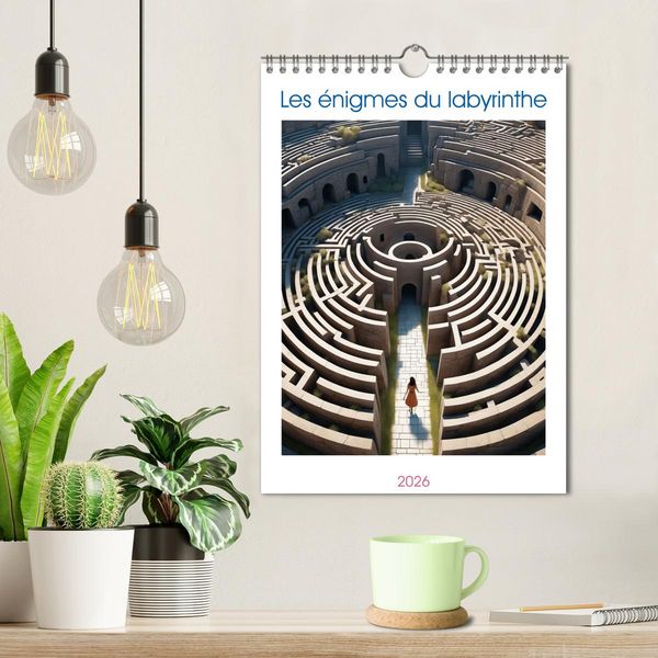 Produktbild: Les &eacute;nigmes du labyrinthe (Calendrier mural 2026 DIN A4 horizontal), CALVENDO calendrier mensuel