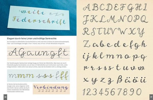 Produktbild: Handlettering. Die 33 sch&ouml;nsten Alphabete mit Rahmen, Ornamenten und Bord&uuml;ren