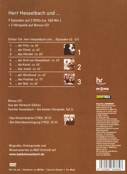 Produktbild: Die Hesselbachs und... - Der dritte Teil der Kultserie [3 DVDs] (+ CD)