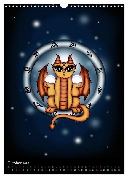 Produktbild: Drachen-Sternzeichen (Wandkalender 2026 DIN A3 hoch), CALVENDO Monatskalender