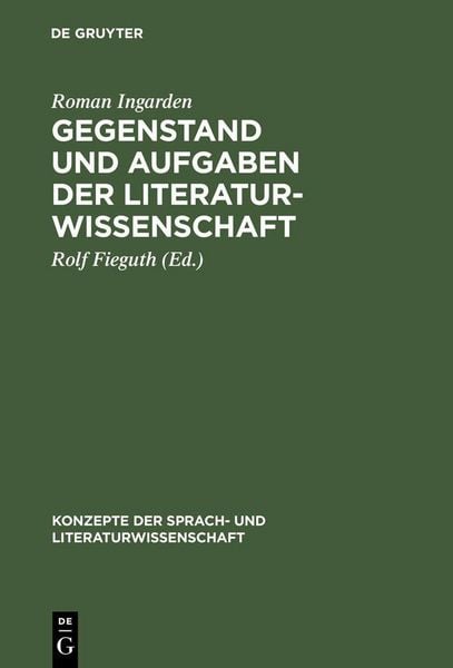 Produktbild: Gegenstand und Aufgaben der Literaturwissenschaft