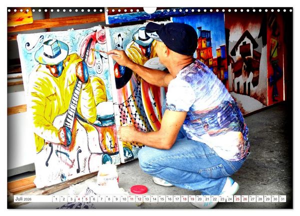 Produktbild: Kuba Kunst - Maler in Havanna (Wandkalender 2026 DIN A3 quer), CALVENDO Monatskalender