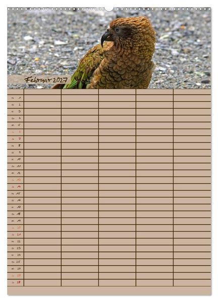 Produktbild: Tierischer Familienplaner (hochwertiger Premium Wandkalender 2027 DIN A2 hoch), Kunstdruck in Hochglanz
