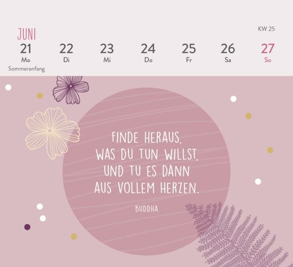 Produktbild: Mini-Wochenkalender 2027: Einatmen. Ausatmen. Sein.