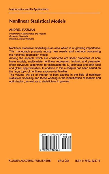Produktbild: Nonlinear Statistical Models