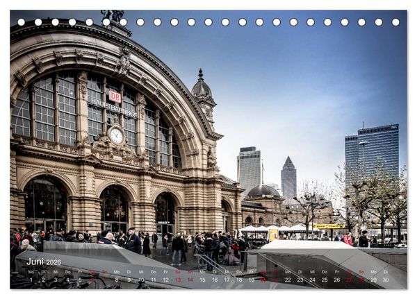 Produktbild: Frankfurt city view (Tischkalender 2026 DIN A5 quer), CALVENDO Monatskalender