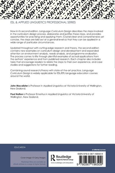 Produktbild: Language Curriculum Design