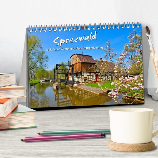 Produktbild: Spreewald - Malerische Kulturlandschaft in Brandenburg (Tischkalender 2026 DIN A5 quer), CALVENDO Monatskalender