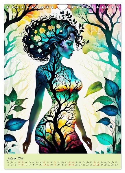 Produktbild: L'&eacute;l&eacute;gance de la nature (Calendrier mural 2026 DIN A4 horizontal), CALVENDO calendrier mensuel