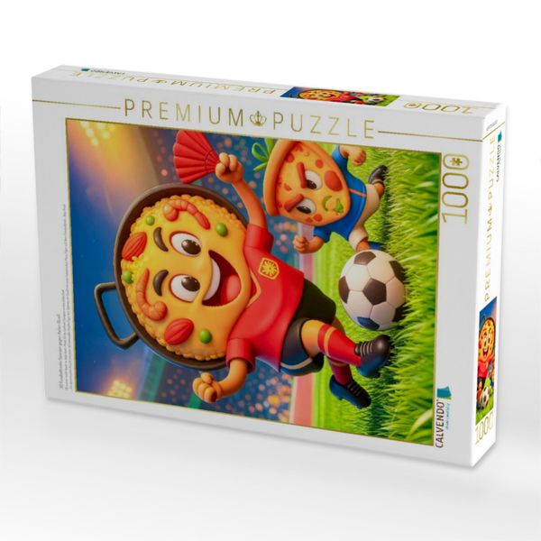 Produktbild: CALVENDO Puzzle 3D Fussballmotiv Spanien gegen Italien Duell | 1000 Teile Lege-Gr&ouml;&szlig;e 64x48cm Foto-Puzzle f&uuml;r gl&uuml;ckliche Stunden