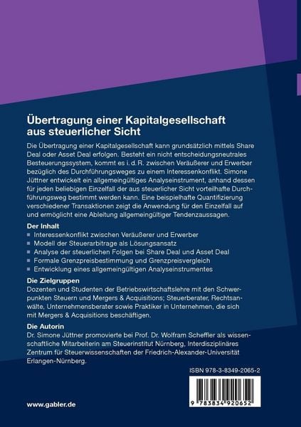 Produktbild: &Uuml;bertragung einer Kapitalgesellschaft aus steuerlicher Sicht