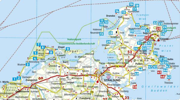 Produktbild: ROTHER Wanderf&uuml;hrer R&uuml;gen. 50 Touren auf Deutschlands gr&ouml;&szlig;ter Ostseeinsel, auf Hiddensee und Fischland-Dar&szlig;-Zingst