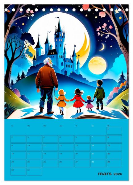 Produktbild: Les fables illustr&eacute;es (Calendrier de bureau 2026 DIN A5 horizontal), CALVENDO calendrier mensuel