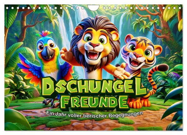 Produktbild: Dschungel-Freunde: Ein Jahr voller tierischer Begegnungen (Wandkalender 2026 DIN A4 quer), CALVENDO Monatskalender