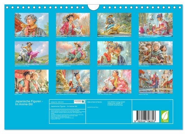 Produktbild: Japanische Figuren - Im Anime-Stil (Wandkalender 2027 DIN A4 quer), CALVENDO Monatskalender
