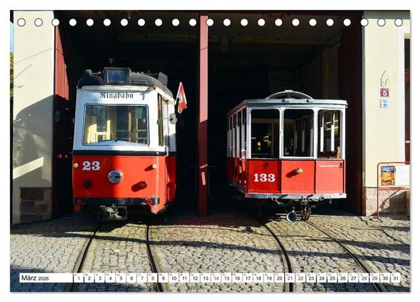 Produktbild: LOWA-Stra&szlig;enbahnen Naumburg-Gera-Sta&szlig;furt-Frankfurt/Oder (Tischkalender 2026 DIN A5 quer), CALVENDO Monatskalender