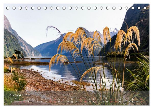 Produktbild: Neuseeland - Wo sich Himmel und Erde begegnen (Tischkalender 2026 DIN A5 quer), CALVENDO Monatskalender