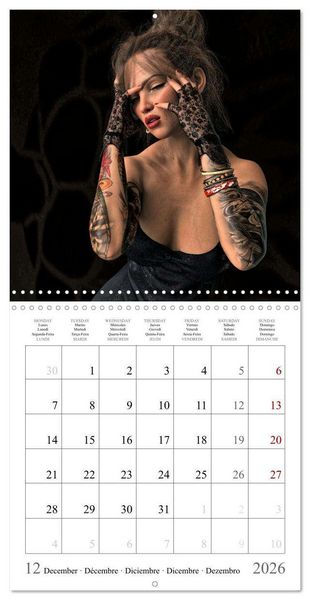 Produktbild: Tattoos on nice skin (Wall Calendar 2026 12 &times; 12 Inch) CALVENDO 12 Month Wall Calendar