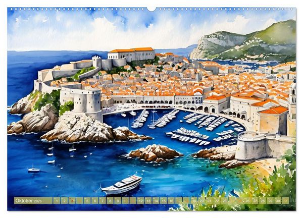 Produktbild: Urlaubsparadies Kroatien (hochwertiger Premium Wandkalender 2026 DIN A2 quer), Kunstdruck in Hochglanz
