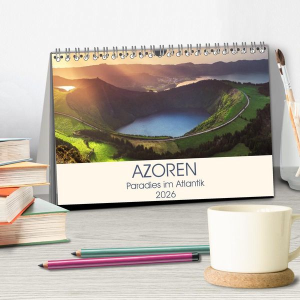 Produktbild: Azoren &ndash; Paradies im Atlantik (Tischkalender 2026 DIN A5 quer), CALVENDO Monatskalender