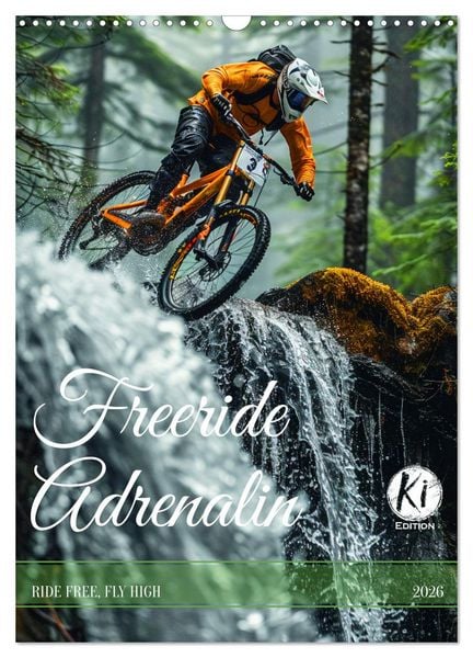 Produktbild: Freeride Adrenalin (Wandkalender 2026 DIN A3 hoch), CALVENDO Monatskalender