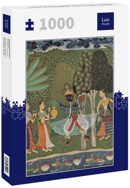 Produktbild: Lais Puzzle Indischer Maler um 1660 - R&acirc;gm&acirc;l&acirc;-Serie,  Vasanta R&acirc;gin&icirc;, Krishna tanzt zur Musik zweier M&auml;dchen 1000 Teile
