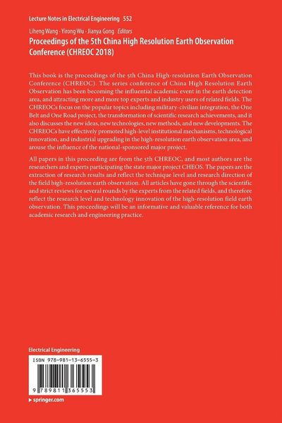Produktbild: Proceedings of the 5th China High Resolution Earth Observation Conference (CHREOC 2018)