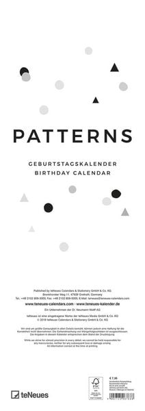 Produktbild: Geburtstagskalender Patterns