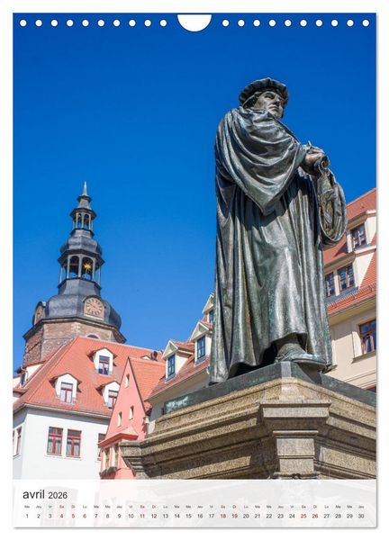 Produktbild: Lutherstadt Eisleben - La ville du grand r&eacute;formateur Luther (Calendrier mural 2026 DIN A4 horizontal), CALVENDO calendrier mensuel