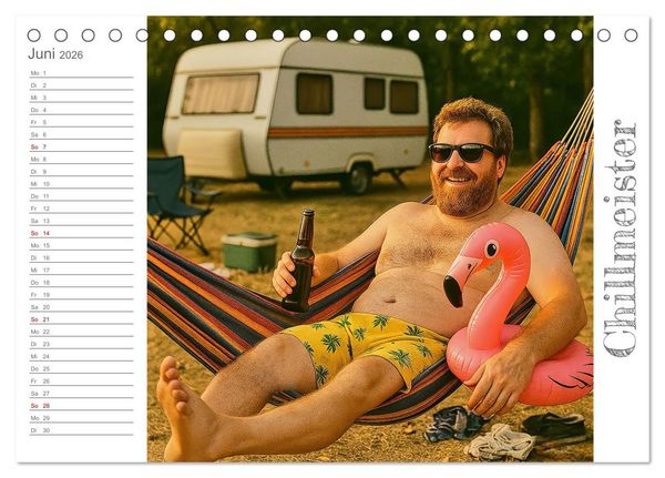Produktbild: M&auml;nneralarm - Ein Jahr voller herrlicher M&auml;nnlichkeit (Tischkalender 2026 DIN A5 quer), CALVENDO Monatskalender