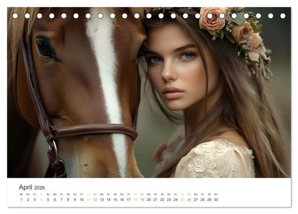 Produktbild: Magische Tierliebe (Tischkalender 2026 DIN A5 quer), CALVENDO Monatskalender