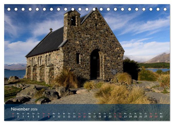 Produktbild: Neuseeland - Wo sich Himmel und Erde begegnen (Tischkalender 2026 DIN A5 quer), CALVENDO Monatskalender