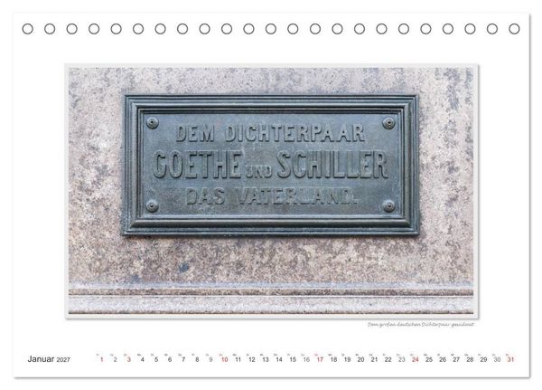 Produktbild: Emotionale Momente: Weimarer Ansichten. (Tischkalender 2027 DIN A5 quer), CALVENDO Monatskalender