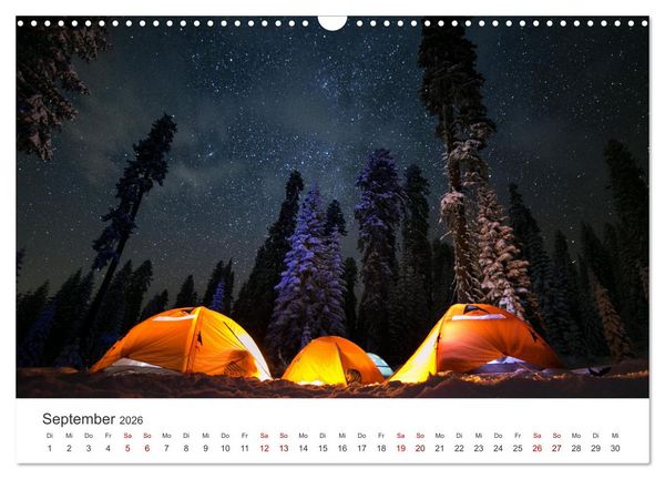 Produktbild: Camping - Raus in die Natur. (Wandkalender 2026 DIN A3 quer), CALVENDO Monatskalender