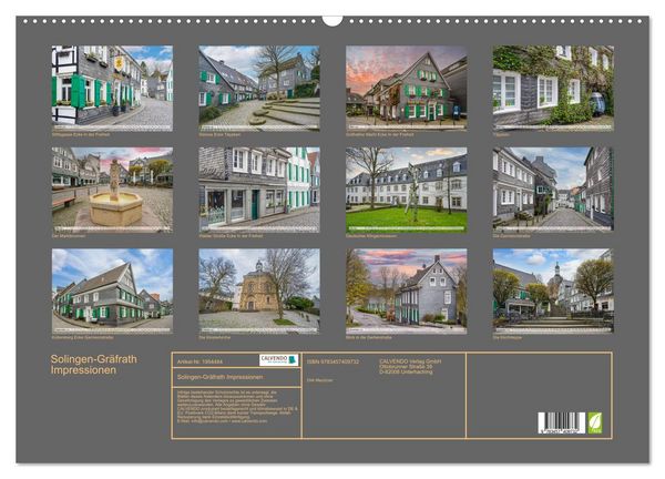 Produktbild: Solingen-Gr&auml;frath Impressionen (Wandkalender 2026 DIN A2 quer), CALVENDO Monatskalender