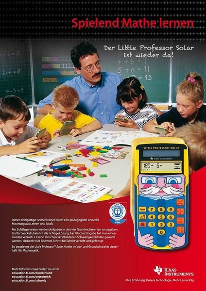Produktbild: Texas Instruments Little Professor Rechentrainer f&uuml;r Vorschule und Grundschule, Solarbetrieben