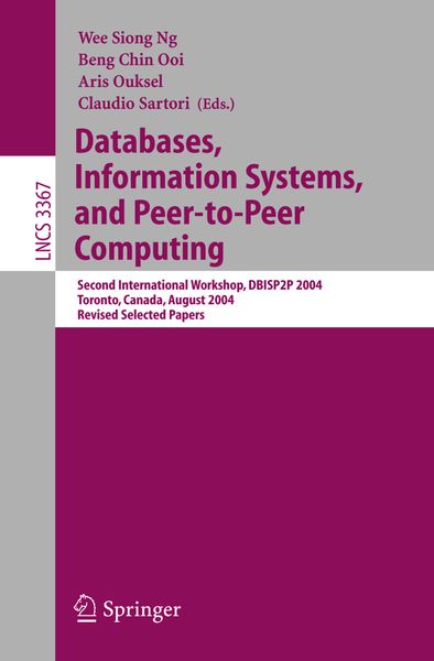 Produktbild: Databases, Information Systems, and Peer-to-Peer Computing