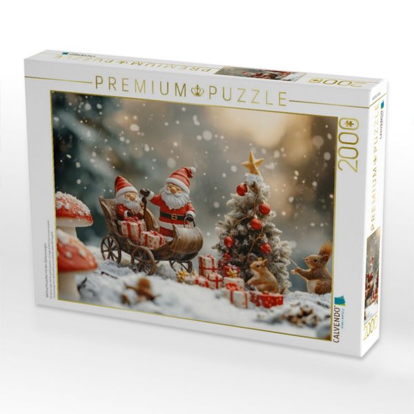 Produktbild: CALVENDO Puzzle Weihnachtszauber mit den Gartenzwergen | 2000 Teile Lege-Gr&ouml;&szlig;e 90x67cm Foto-Puzzle f&uuml;r gl&uuml;ckliche Stunden